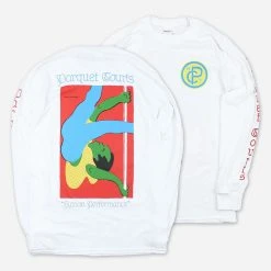 Parquet Courts New Merch Showtime White Long Sleeve T-Shirt