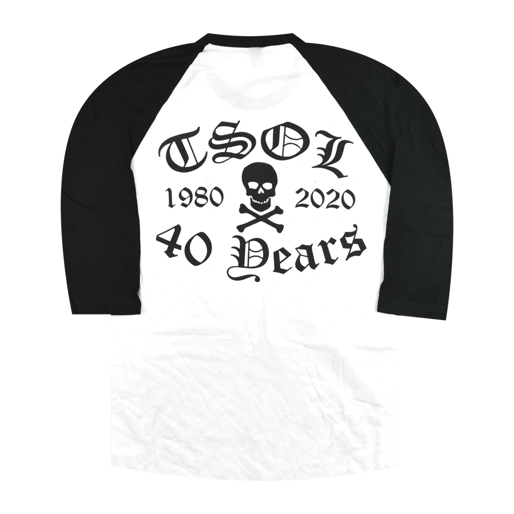 T.S.O.L. 40 Years Baseball T-Shirt New Merch