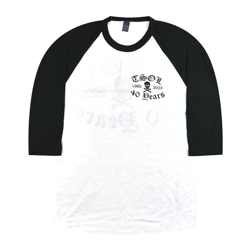 T.S.O.L. 40 Years Baseball T-Shirt New Merch