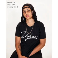 Autostraddle New Merch Team Dykes Black Tee