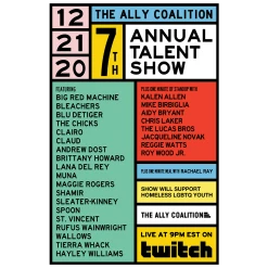 The Ally Coalition 7th Annual Talent Show Limited Edition Poster New Merch