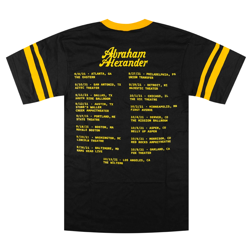 Abraham Alexander New Merch Fall Tour Jersey