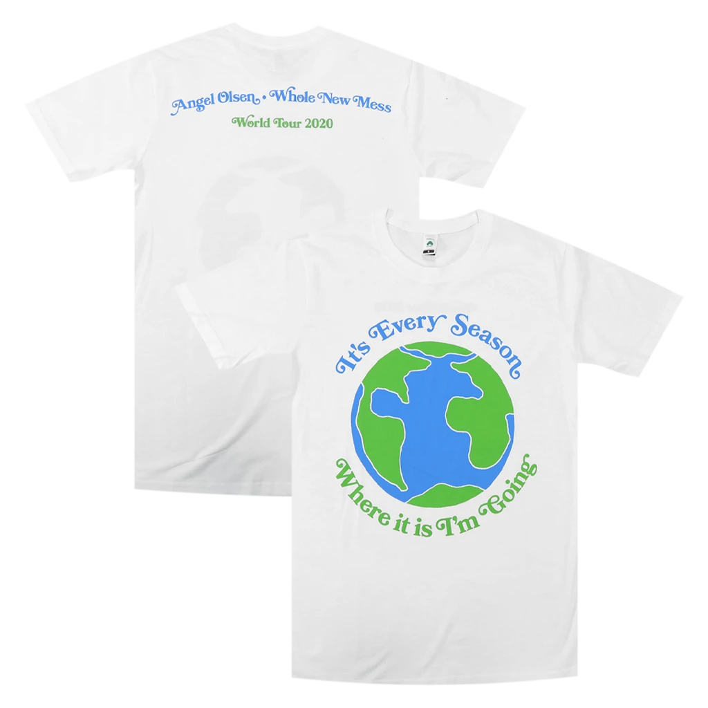 Angel Olsen Whole New Mess 2020 Tour White T-Shirt New Merch