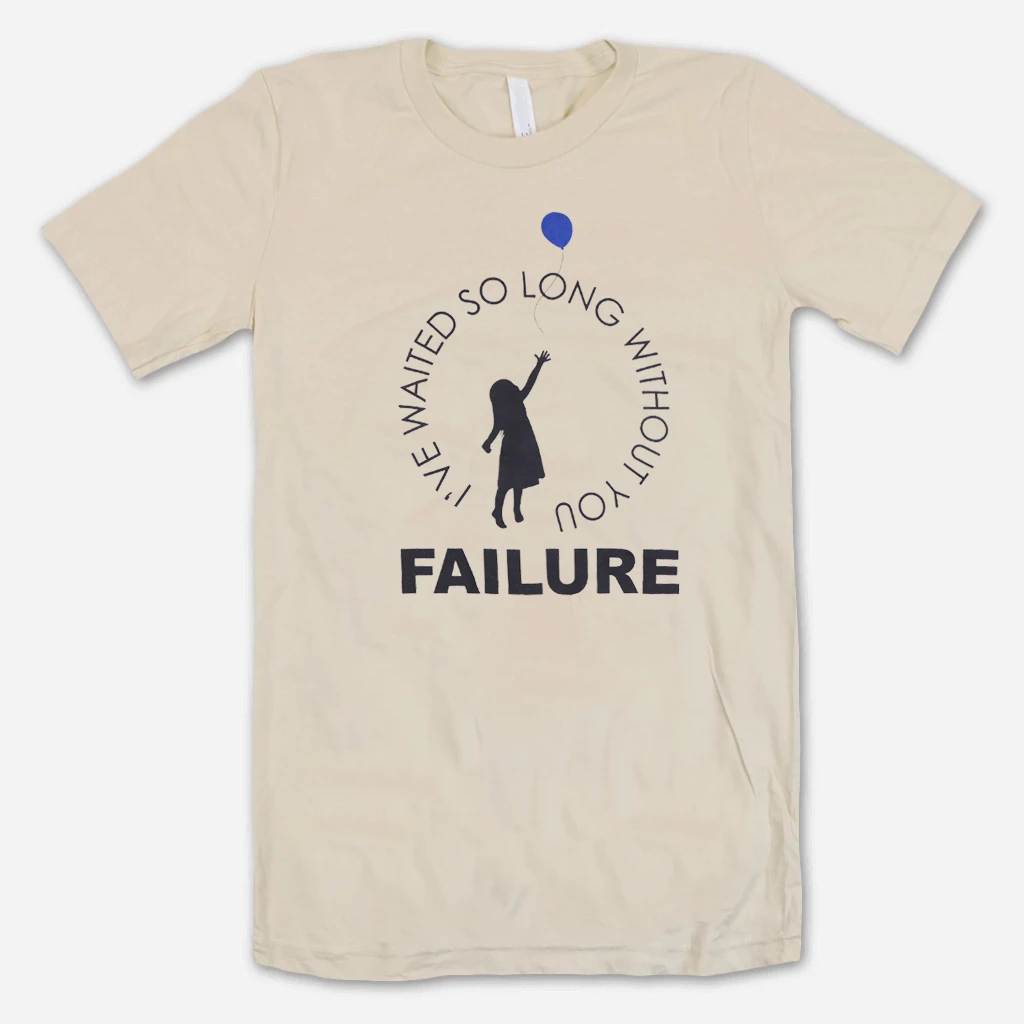 Failure New Merch Dirty Blue Balloons Cream T-Shirt