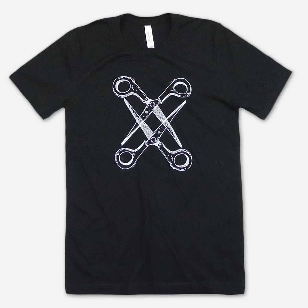 Autostraddle Basic Scissoring Black Tee New Merch