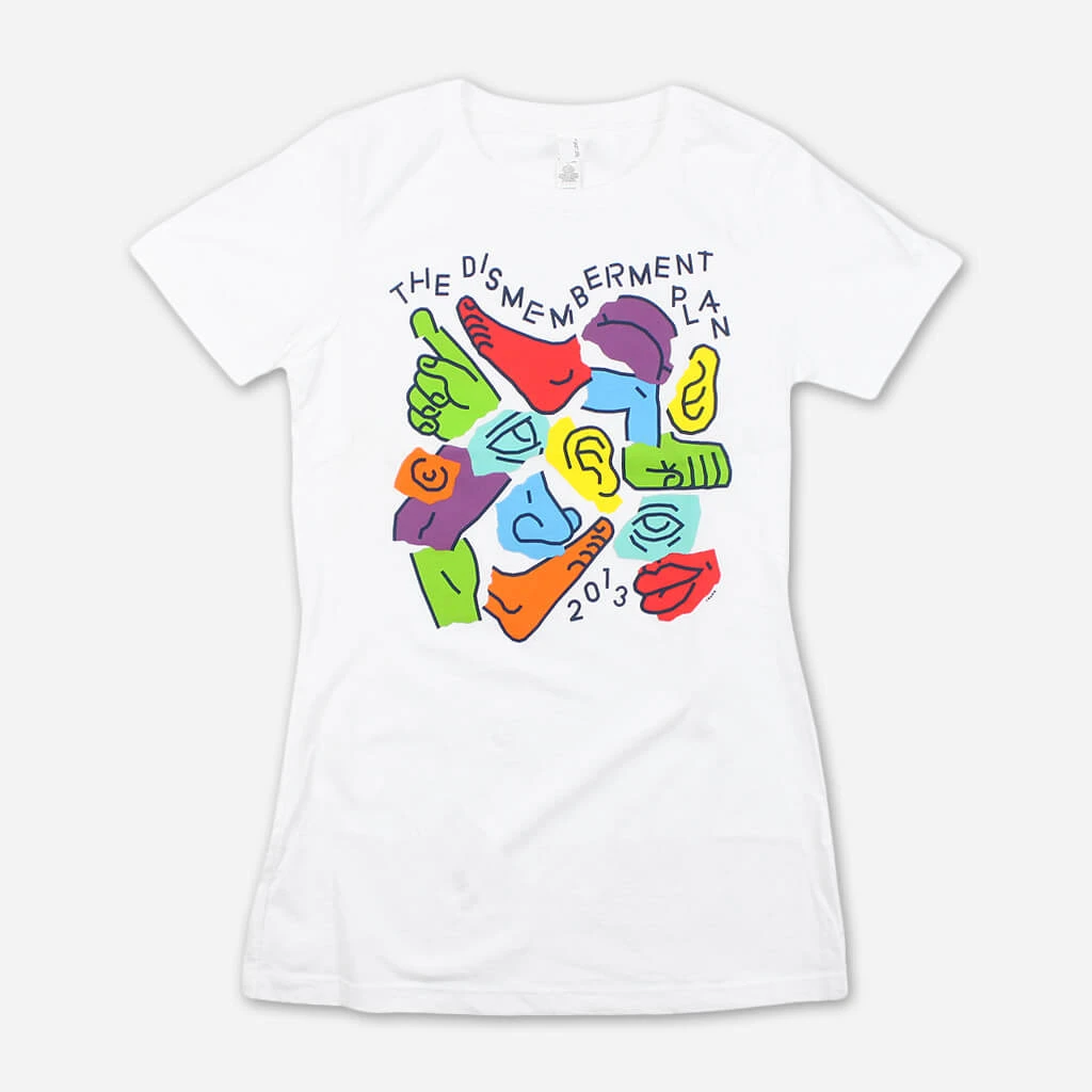 The Dismemberment Plan New Merch Body Parts Women's White T-Shirt