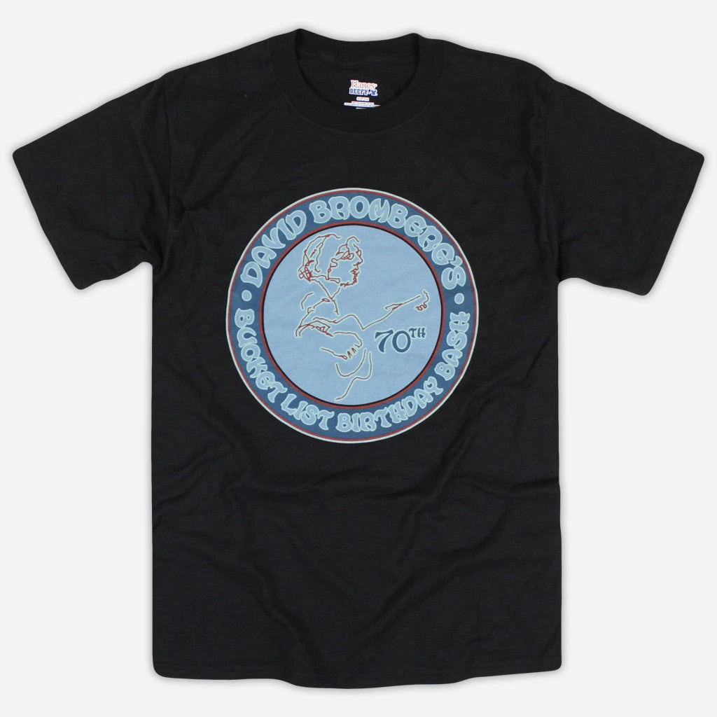 David Bromberg 70th Bucket List Birthday Bash Black T-Shirt New Merch