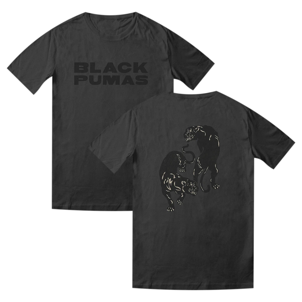 Black Pumas Deluxe Double Pumas Dark Grey T-Shirt