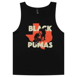 Black Pumas New Merch Double Puma Texas Unisex Black Tank