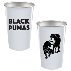 Black Pumas Double Puma Stainless Steel Pint Cups