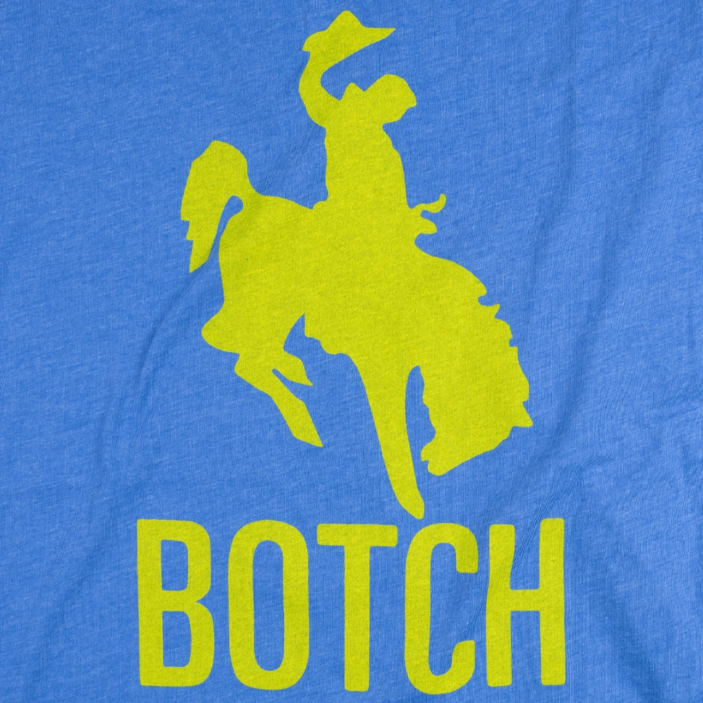 Botch New Merch Cowboy Blue Tri-Blend T-Shirt (Yellow Ink)