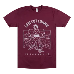 Low Cut Connie Boxing Girl Maroon T-Shirt