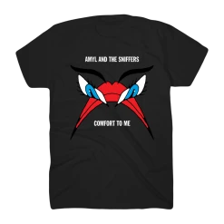 Amyl And The Sniffers Grumpy Face Black T-Shirt