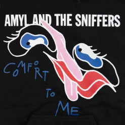 Amyl And The Sniffers Slidey Face Black Pullover Hoodie New Merch