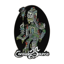 Consider The Source Box Stair Mustache Man Pin New Merch