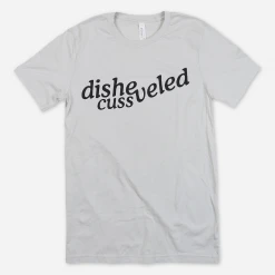 Disheveled Cuss New Merch Silver DC Logo T-Shirt
