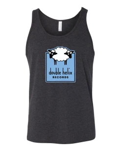 Double Helix Records New Merch Double Helix Logo Charcoal Black Tri-Blend Tank