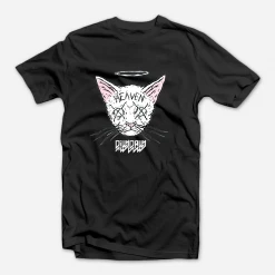 Dilly Dally Heaven Cat Black T-Shirt