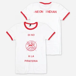 Neon Indian Di No A La Pirateria Ringer T-Shirt New Merch