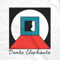 Dante Elephante Geometric White T-Shirt New Merch