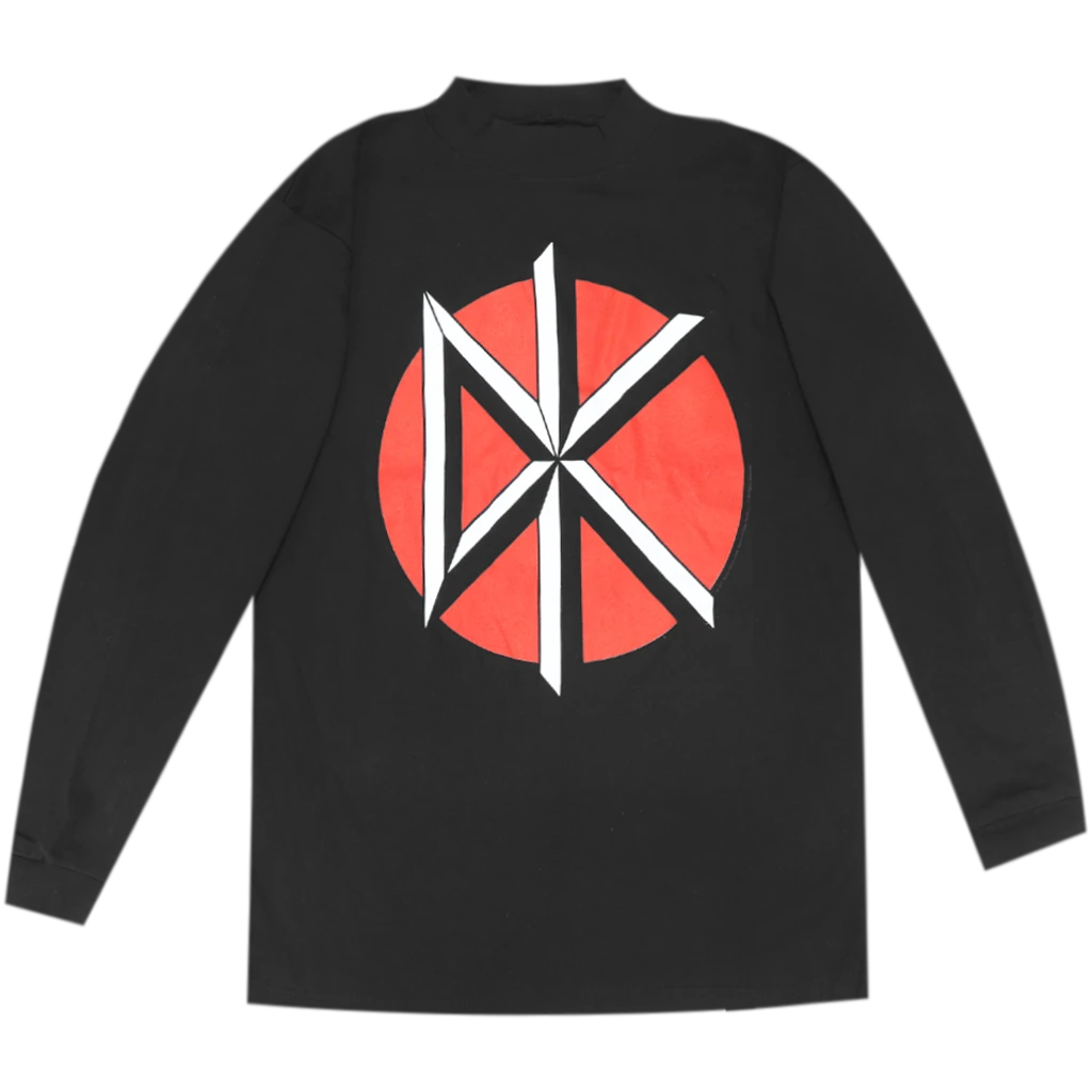 Dead Kennedys DK Logo Black Long Sleeve Mock Turtleneck New Merch