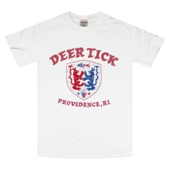 Deer Tick New Merch Crest White T-Shirt
