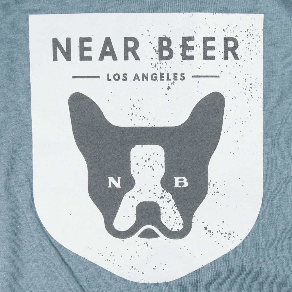 NEAR BEER Dog Face Stonewash Denim T-Shirt