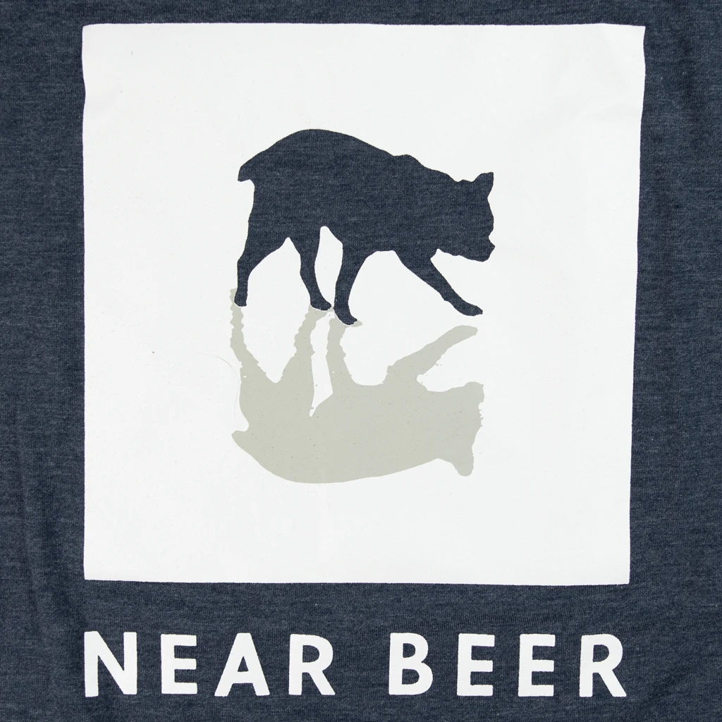 NEAR BEER Dog Profile Tri-Blend Navy T-Shirt