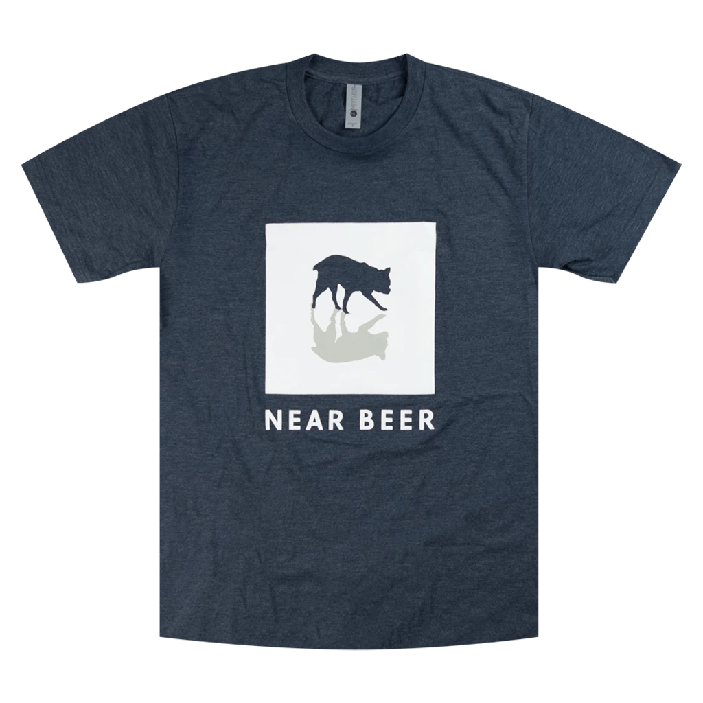 NEAR BEER Dog Profile Tri-Blend Navy T-Shirt
