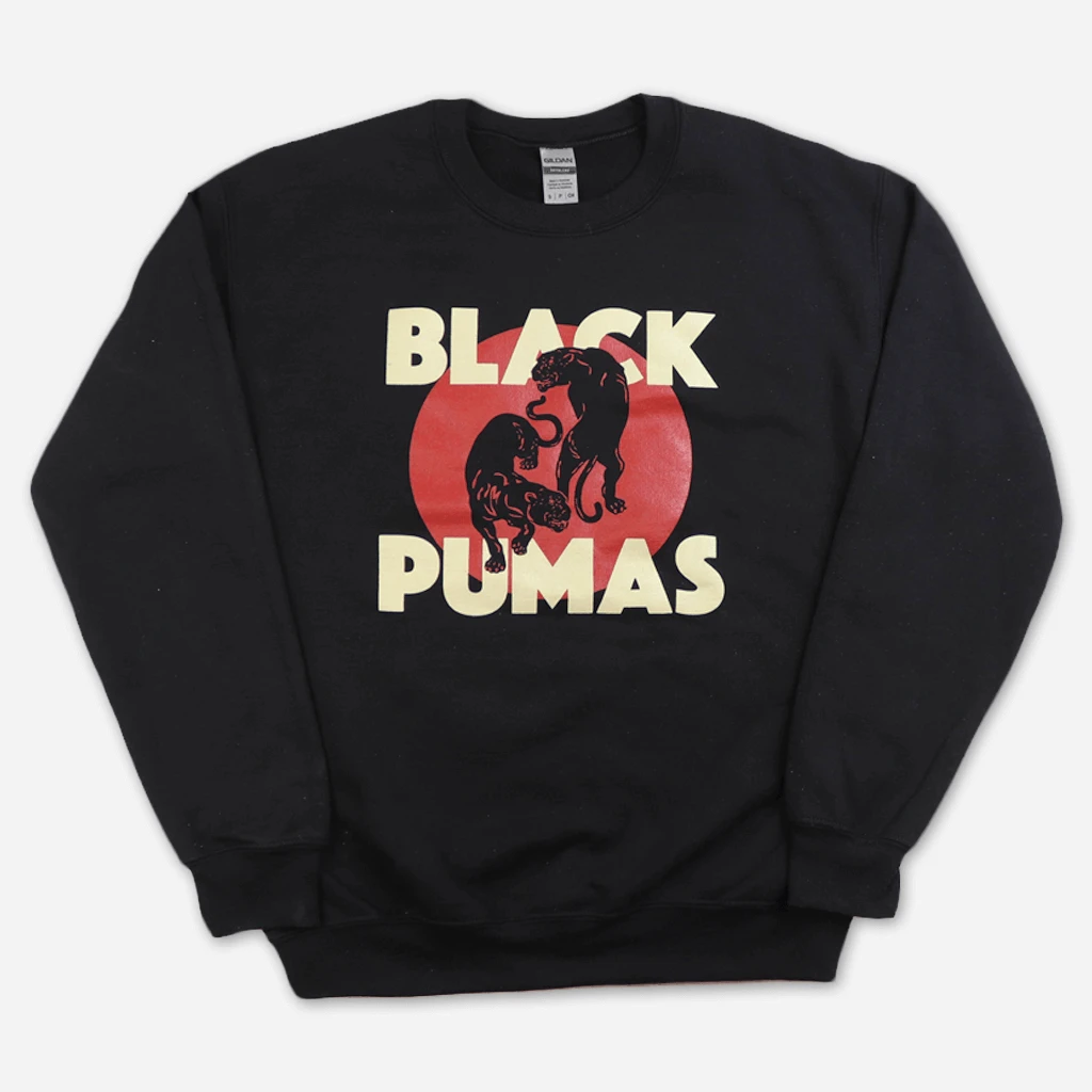 Black Pumas Double Puma Black Sweatshirt New Merch