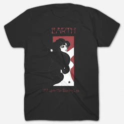 Earth Her Burning Lips Black T-Shirt New Merch