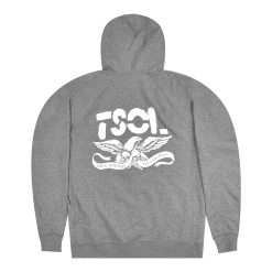 T.S.O.L. Logo Grey Zip Hoodie New Merch