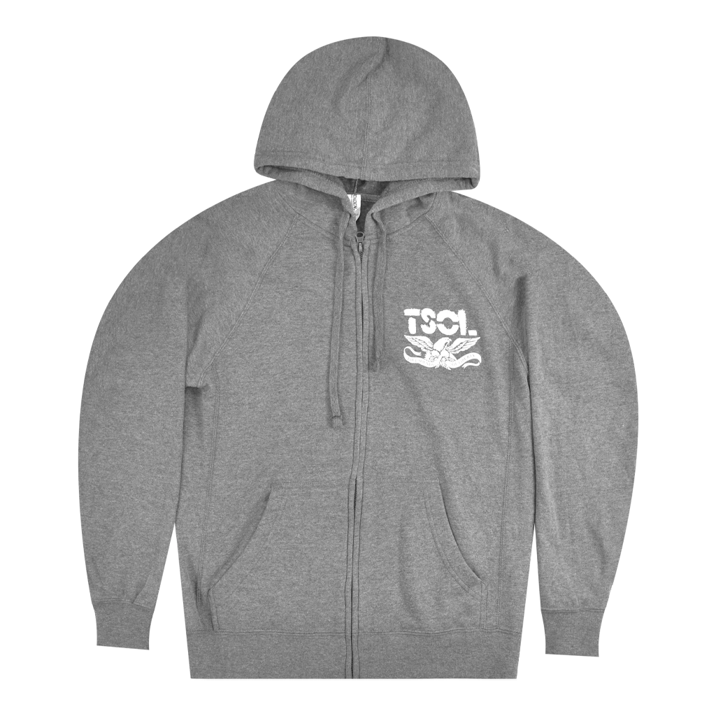 T.S.O.L. Logo Grey Zip Hoodie New Merch
