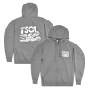 T.S.O.L. Logo Grey Zip Hoodie New Merch