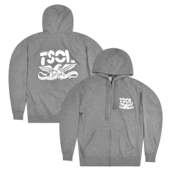 T.S.O.L. Logo Grey Zip Hoodie New Merch
