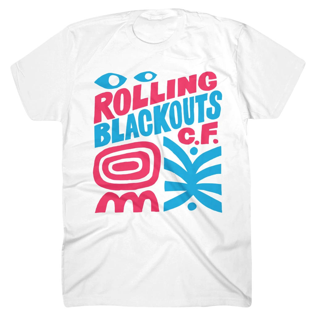 Rolling Blackouts Coastal Fever Eyes White T-Shirt New Merch