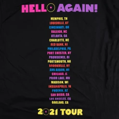 Elvis Costello New Merch Hello Again 2021 Tour T-Shirt
