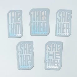 Autostraddle New Merch Pronoun Stickers