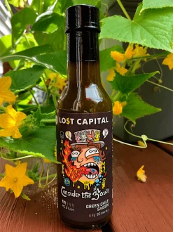 Consider The Source New Merch Lost Capital Green Chile Saison Hot Sauce