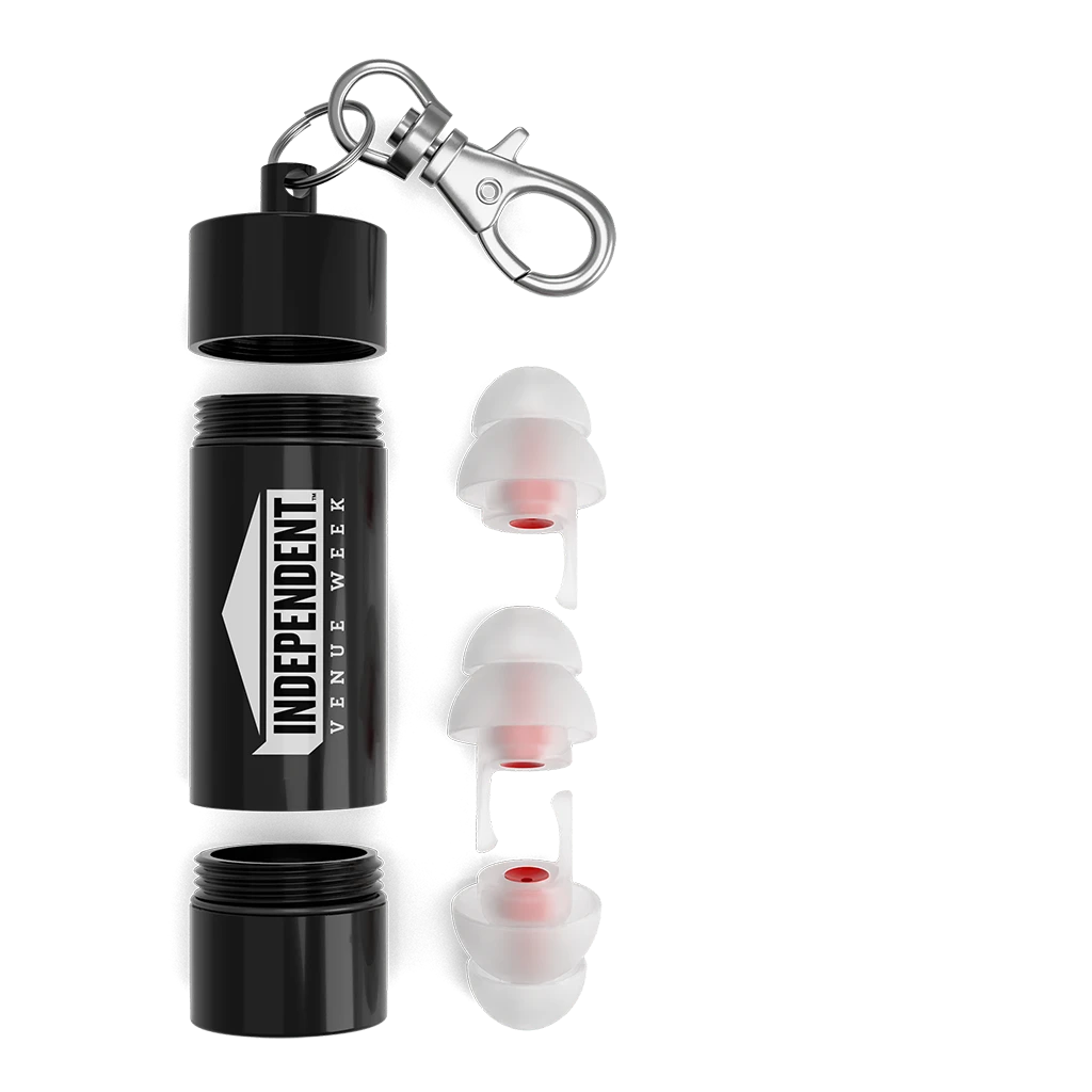 Independent Venue Week Ear Plugs And Keychain New Merch