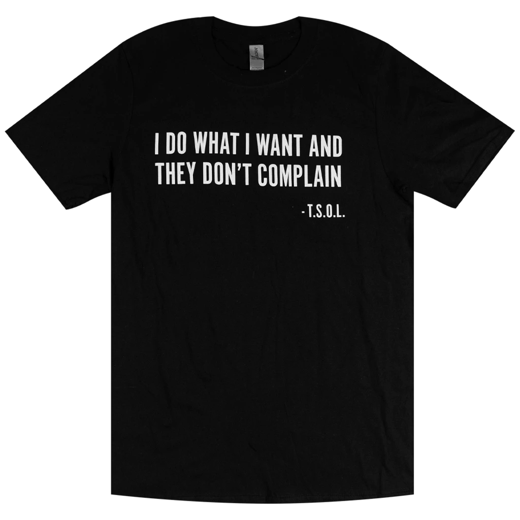 T.S.O.L. Code Blue Lyric T-Shirt New Merch