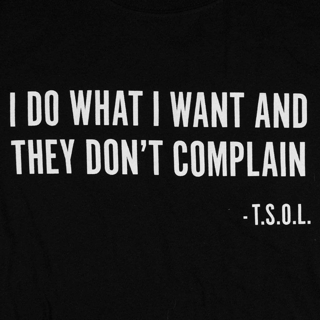 T.S.O.L. Code Blue Lyric T-Shirt New Merch