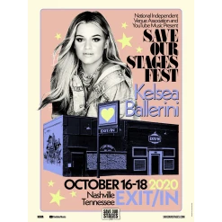 NIVA Kelsea Ballerini Live At Exit/In - Hand Screen-Printed Poster New Merch