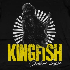 Christone "Kingfish" Ingram Guitar Shred Black T-Shirt New Merch