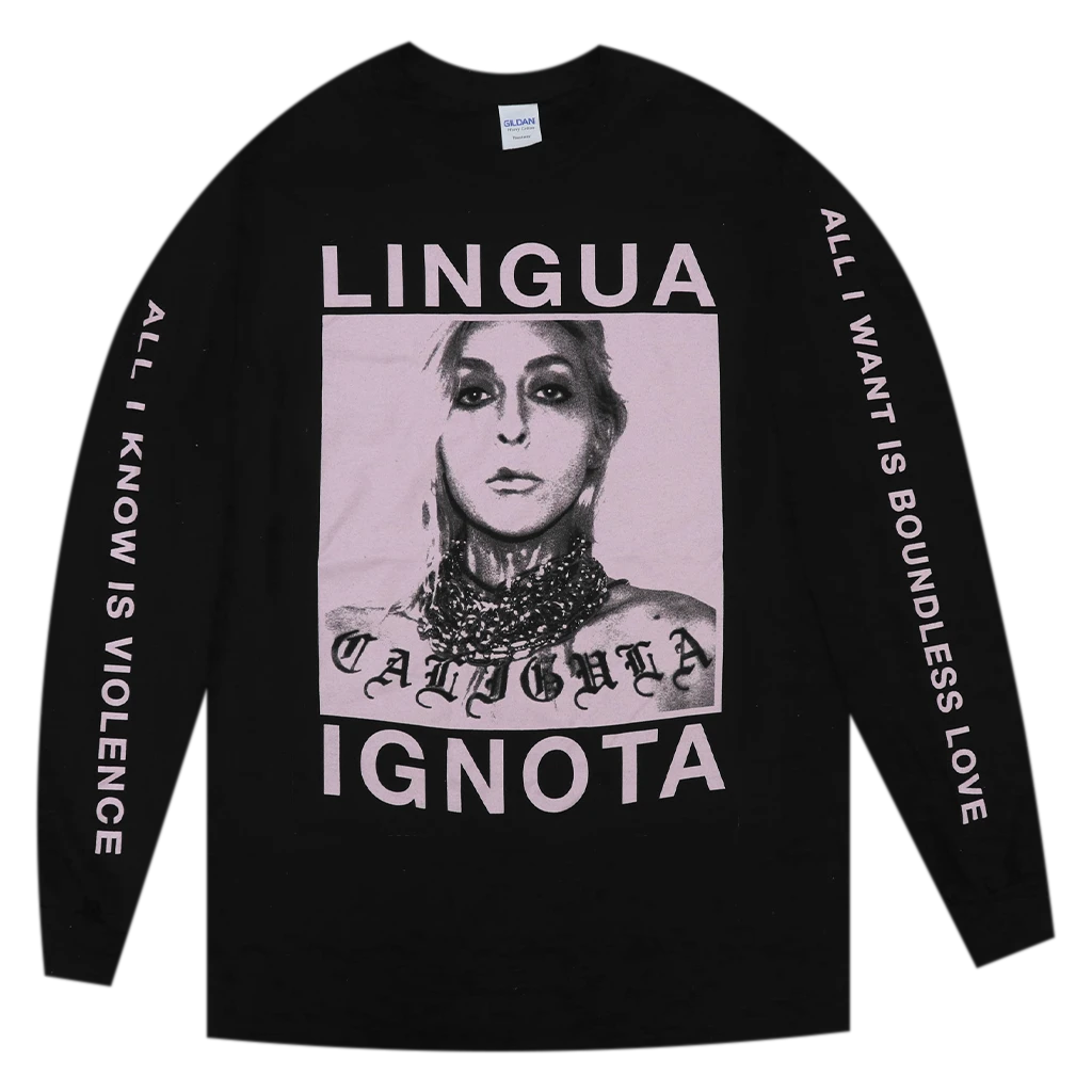 Lingua Ignota New Merch Caligula Black Long Sleeve T-Shirt
