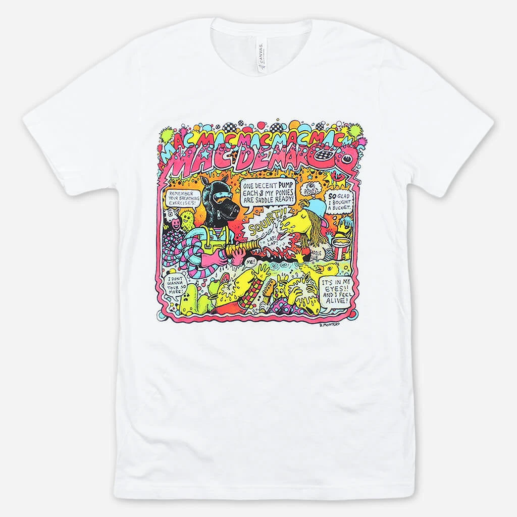 Mac DeMarco Montero Ponies White T-Shirt New Merch