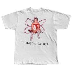 Maddie Zahm New Merch Comedic Relief White T-Shirt
