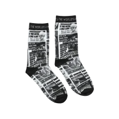 Weekly World News Newsprint Socks New Merch