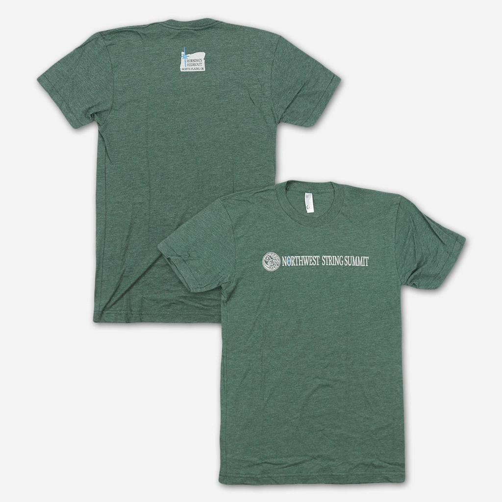 Northwest String Summit Wordmark Green T-Shirt New Merch