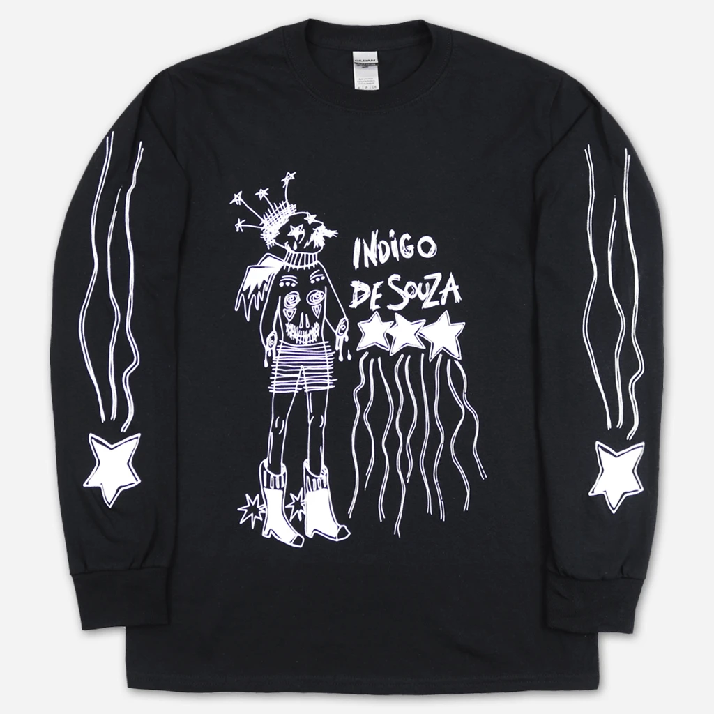 Indigo De Souza No Hands Black Long Sleeve T-Shirt